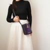 MKF Collection Avery Faux Crocodile Embossed Gradient Stylish crossbody bag for women by Mia K - 3 of 4