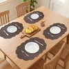 REGALWOVEN Placemats Set of 6 Leather Placemats for Kitchen Dining Table Decor Waterproof Heat Resistant Flower Table Placemats - 3 of 4