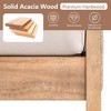 4-Piece Outdoor Patio Acacia Wood Rope Weave Conversation Sofa Set with Coffee Table and 2 Armchairs - 2 of 4