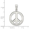 Black Bow Jewelry Sterling Silver 19mm Polished Peace Symbol Pendant - 4 of 4
