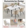 Dining Chairs Set of 2, Modern Kitchen Chairs, Armless Faux Leather Upholstered Accent Side Chair - 2 of 4