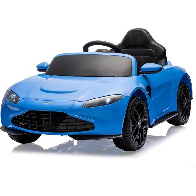 12V Aston Martin Licensed Kids Ride On Sports Car, Remote Control, LED Lights, Music, Soft Start, Battery-Powered