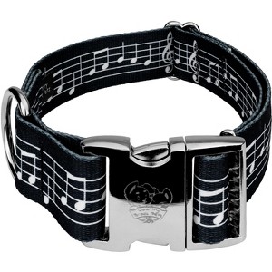 Country Brook Petz 1 1/2 Inch Premium Sheet Music Dog Collar - 1 of 4