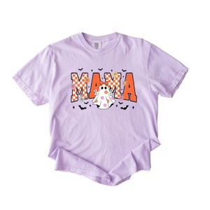 Simply Sage Market Mama Checkered Girl Ghost Garment Dyed Tee - 1 of 4