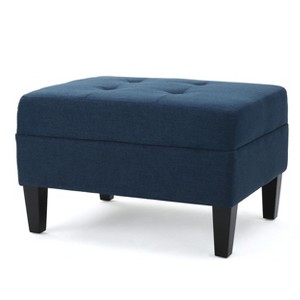 NicBex Modern 28" Rectangle Ottomans Wood Footstools with Cushioned Top for Bedroom and Living Room - 1 of 4