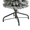 4ft. Flocked Pencil Artificial Christmas Tree with 100 Clear Lights and 216 Branches – Slim Snowy X-Mas Accent - 4 of 4