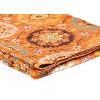 50" X 70" Red Floral Cotton Quilted Kantha Throw Blanket with Embroidery - 4 of 4