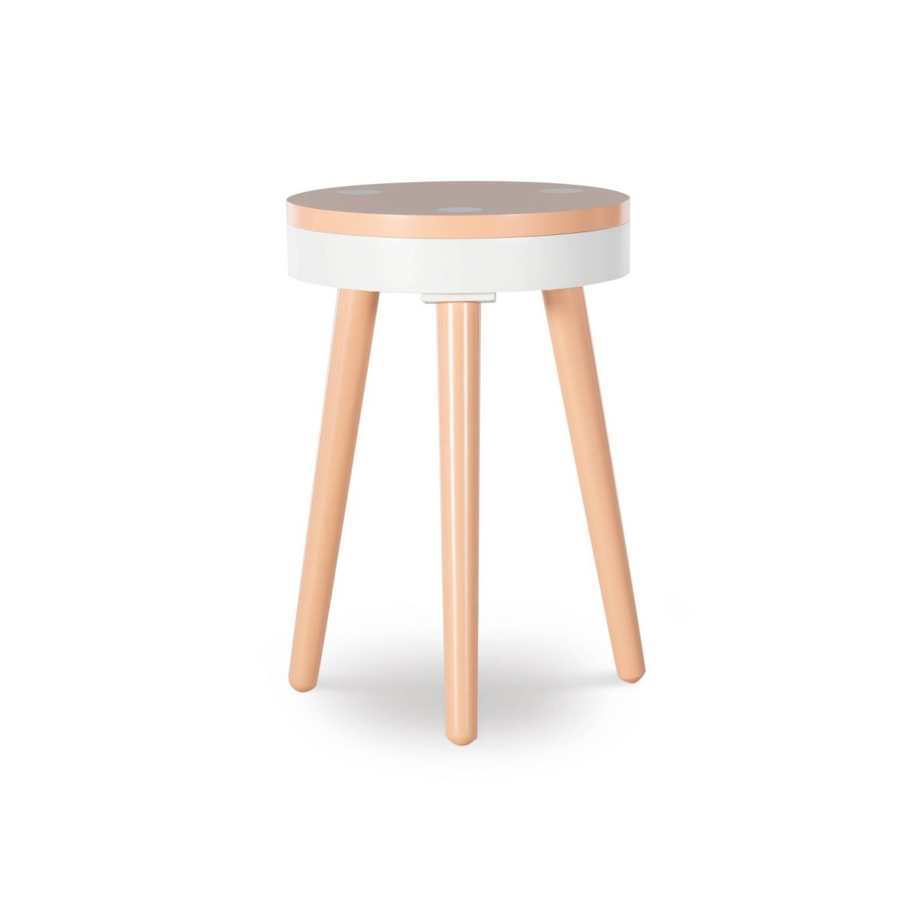 Photos - Coffee Table Sorbet Modern Orange Solid Wood Removable Lid Storage Kids' Tripod Side Ta