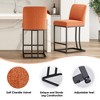 FURNIinspire Accent Chairs, Bar Stools Upholstered Counter Height Chairs Barstools for Kitchen Island, Black, 17.5"*15.4"*35" - 4 of 4