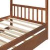Kumasinova Kids House Bed with Trundle,Twin/Full Size Wooden Bed Frame with Roof,Headboards,Toddler Beds for Kid's Room,Bedroom - 4 of 4