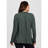 RBX Active Women's Ultra Lightweight French Terry Pullover Long Sleeve Yoga Tunic with Thumbholes - 2 of 4