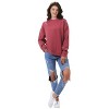 U.S. Apparel Men's & Women's Oversized Crew Neck Cozy Sweatshirt | Canyon Red - 4 of 4