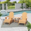 WestinTrends Malibu HDPE Outdoor Patio Folding Poly Adirondack Chairs with Ottomans and Side Table (5-Piece Conversation Set) - 2 of 4