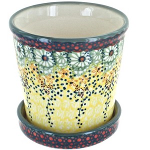 Blue Rose Polish Pottery P045 Manufaktura Flower Pot - 1 of 1