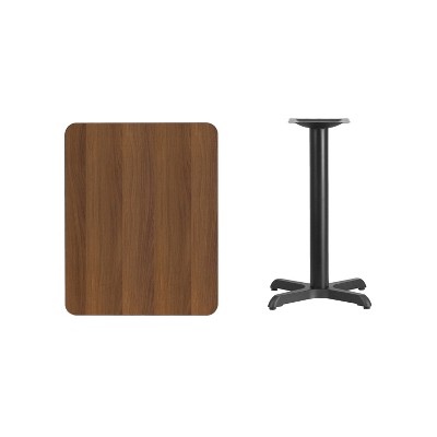 Contemporary 30'' x 24'' Walnut Laminate Dining Table