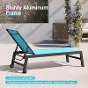 PURPLE LEAF Patio Chaise Lounge Set 2 Pieces Textilene Pool Lounge Chairs with Wheels Sunbathing Chair for Outdoor, Beach, Yard, Side Table Included - 4 of 4