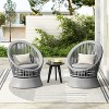 KTMBDW Patio Swivel Chair with Rattan and Comfy Cushions, Modern Round Wicker Chair with Iron Frame for Living Room, Patio - 2 of 4