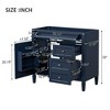 Gulches Modern Minimalist Bathroom Vanity, Solid Wood Frame, Amber Storage, 36" Independent Cabinet - 3 of 4