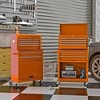 8-Drawer Rolling Tool Cabinet - Orange, High-Capacity Wheels, for Workshop/Warehouse - 4 of 4