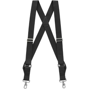 Suspender Store Men’s 1.5" Side-Clip Trigger Snap Suspenders – Black - 1 of 4