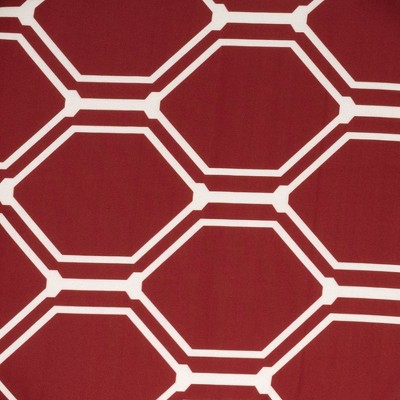 Mirage Wine and White Memory Foam Hexagonal Chair Pads, 16" x 16", 6 Pack