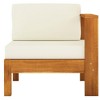 vidaXL Wooden Sofa Cream White Solid Acacia Wood Standard Durable - 3 of 4