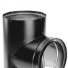 DuraVent 6DVL-T 7 Inch Diameter Stainless Steel Double Wall Wood Burning Stove Tee with Cleanout Cap Pipe Connector, Black - 2 of 3