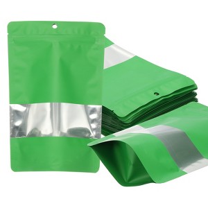 Unique Bargains Matte Metallic Aluminum Foil Zip Closure Food Storage Containers 60 Pcs - 1 of 4