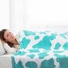 Lomsoe Blue Print Blanket Soft Flannel Blanket, Cozy Blanket and Throw for Adults Kids Boys Teens Warm Throw All-Season for Couch Sofa Bed - 3 of 4