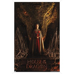 Trends International House of the Dragon - Rhaenyra Dragon Head One Sheet Framed Wall Poster Prints - 1 of 4