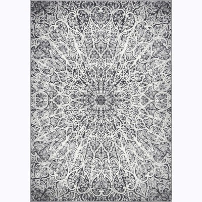 Reversible Dark Gray Synthetic 4'1" x 6'1" Indoor Area Rug