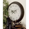 Metal Wall Clock with Bordeaux Brown - Olivia & May - 2 of 4
