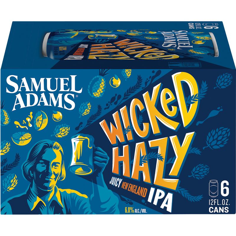 Samuel Adams Wicked Hazy New England IPA Beer - 6pk/12 fl oz Cans, 5 of 10