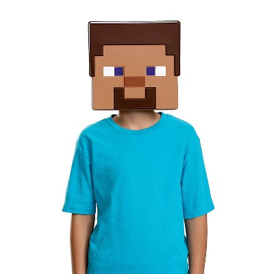 Disguise Minecraft Steve 3D Paper Costume Mask - Brown
