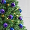 9ct 100mm Christmas Shatterproof Tree Ornament Set Dark Blue - Wondershop™ - 2 of 4