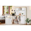ORRD L-Shaped Computer Desk with Outlet & Bookshelf, Modern Corner Desk with Drawers & Storage, White Gaming Desk - 4 of 4