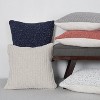 20"x20" Marled Sweater Knit Chenille Faux Shearling Reversible Throw Pillow Rose - freshmint - 4 of 4