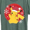 Women's - Pokémon - Pikachu Santa Hat Ugly Sweater Short Sleeve Graphic T-Shirt - 2 of 4