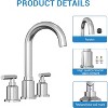 Coucheta 8" Widespread Bathroom Faucets - Modern 3-Hole Design with Pop-Up Drain & 360° Swivel Spout, Available in Multiple Finishes - 2 of 4