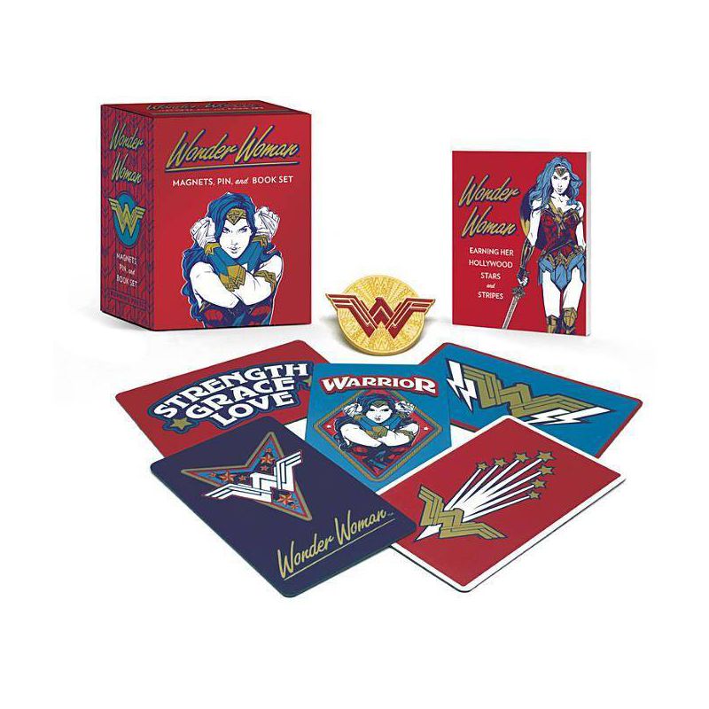 Wonder Woman: Magnets, Pin, and Book Set - (Rp Minis) by  Matthew K Manning (Paperback), 1 of 2