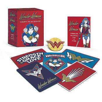 Wonder Woman: Magnets, Pin, and Book Set - (Rp Minis) by  Matthew K Manning (Paperback)