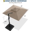 GustoWave 10' x 10' Patio Umbrella with LED Lights and Base for Garden - 4 of 4