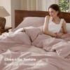 100 Washed Cotton Duvet Cover Queen, Petal Pink, GentleSoft, Minimalist, All Seasons - 2 of 4