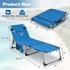 Tangkula Folding Chaise Lounge Chair Sunbathing Recliner w/ Face Hole & Removable Pillow - 3 of 4