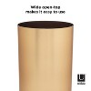 Umbra Metalla Trash Can, 4.5 Gallon (17L) Capacity, Matte-Brass Color - 4 of 4