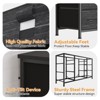 10 Drawer Dresser Tv Stand for Up 55" Tv, 47" Wide Fabric Dresser, Sturdy Steel Frame Large Bedroom Entertainment Center,Black - 3 of 4