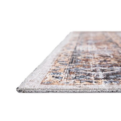 Ivory Almond Rectangular Washable Chenille Area Rug