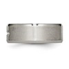 Black Bow Jewelry 8mm Titanium Recessed Cross Beveled Edge Standard Fit Band - 3 of 4