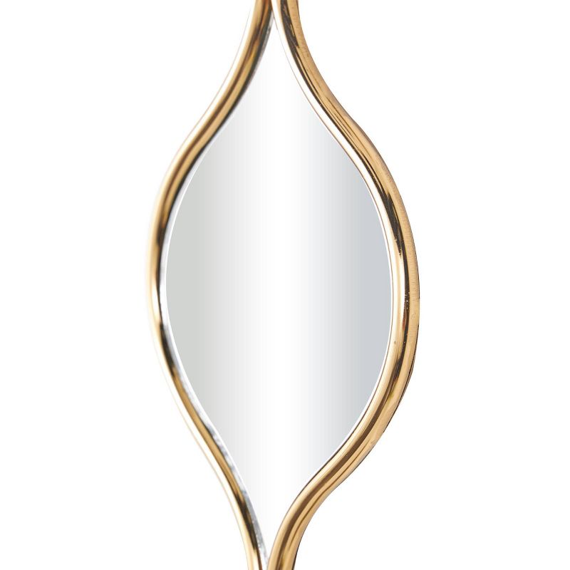 51&#34;x6&#34; Metal Slim Stacked Chain 6 Layer Wall Mirror with Tear Drop Pattern Gold - Olivia &#38; May, 3 of 8