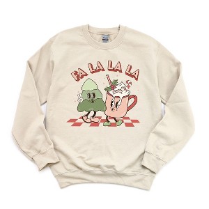 Simply Sage Market Women's Graphic Sweatshirt Retro Fa La La - 1 of 2